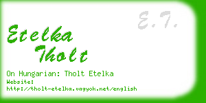 etelka tholt business card